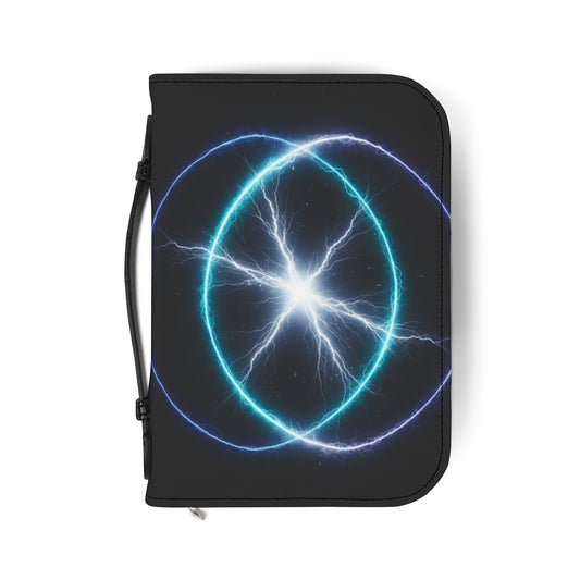Bible Cover - Electric Blue Halo Zippered Bible Case