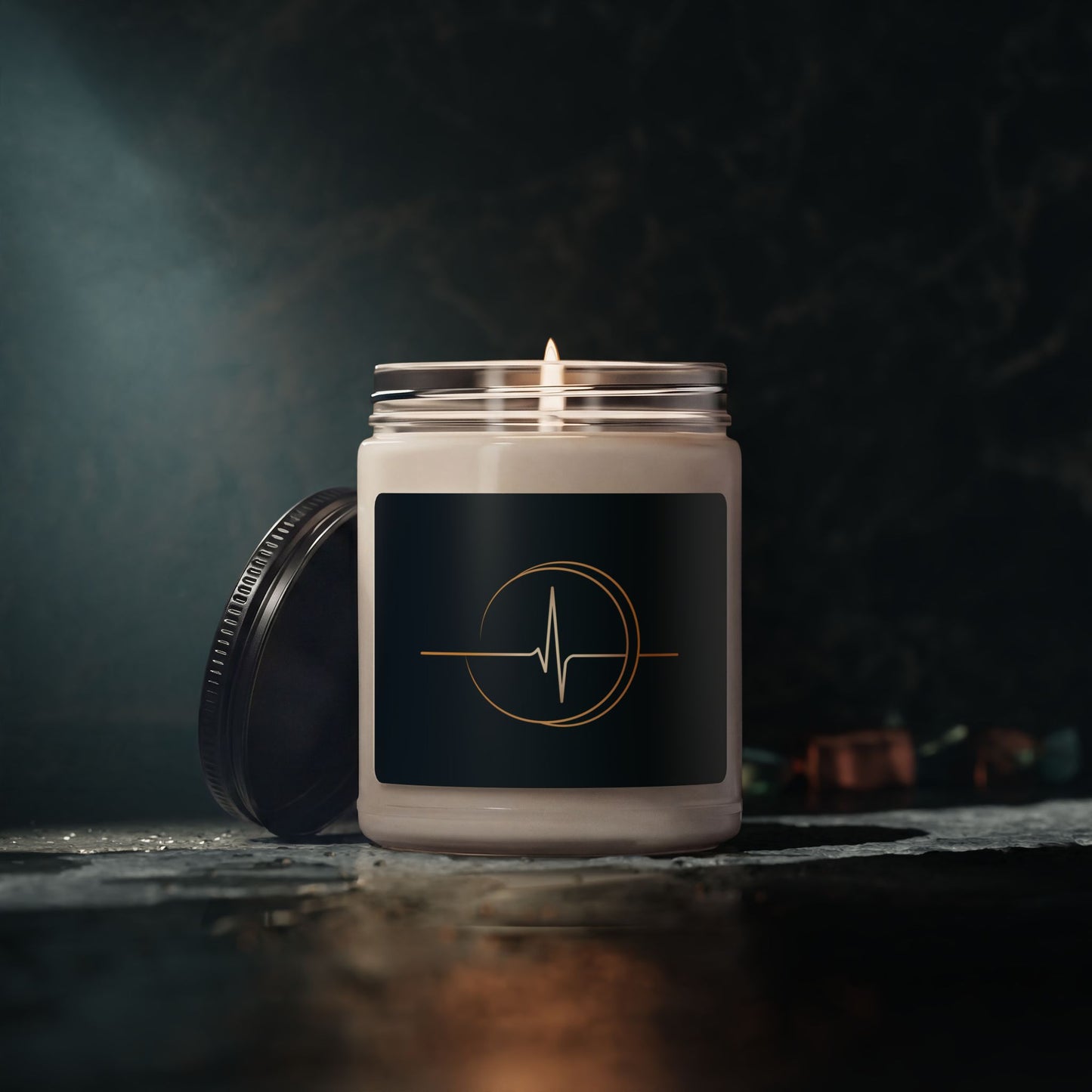 Heartbeat Line Candle Scented Soy Candle | 9oz Jar