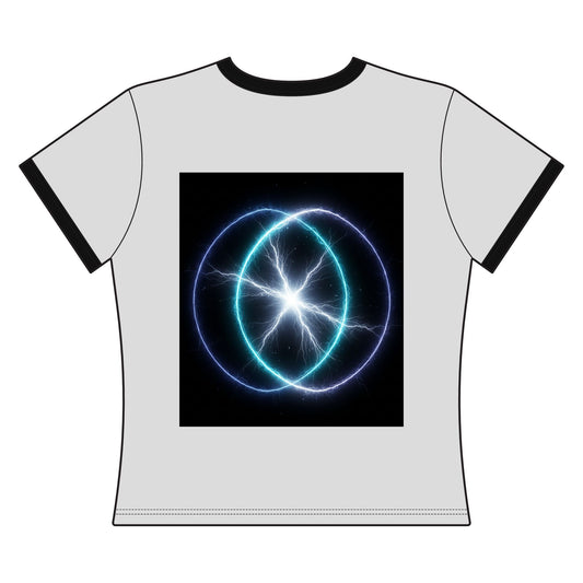 Electric Venn Tee — Neon Lightning Graphic Ringer Shirt