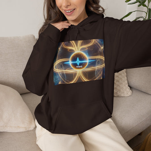 111Hz Energy Hoodie — Chakra Healing Frequency Graphic Hoodie