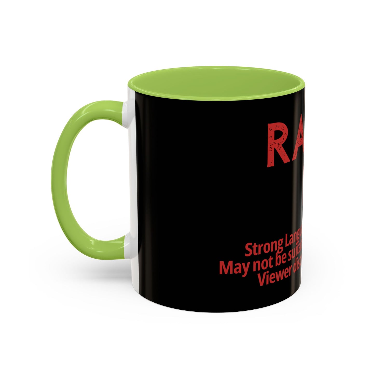 Rated R Warning Text Mug | Accent Coffee Mug 11oz 15oz