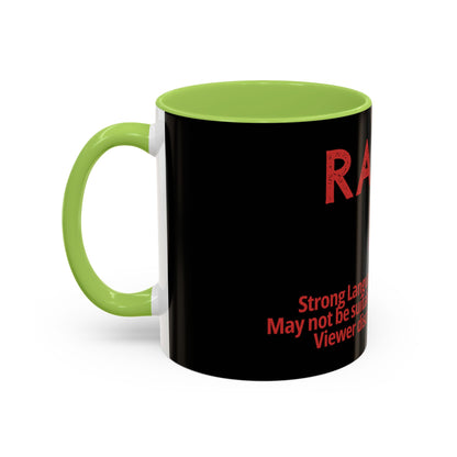 Rated R Warning Text Mug | Accent Coffee Mug 11oz 15oz