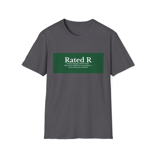 Rated R T-Shirt | Green Label Text Box Graphic