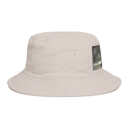 Sleeping Cat Photo Bucket Hat — Cute Cozy Cat Lover Accessory