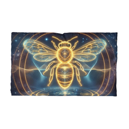 Bee Glow Pillowcase — Mystical Golden Bee Microfiber Pillowcase