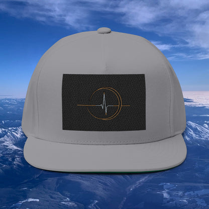 "Vibe with the Beat of Life" Embroidered Flat Bill - Hat