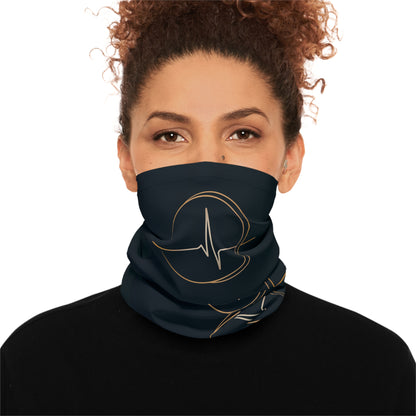 Heartbeat Line Neck Gaiter | Lightweight Face Covering, Medical EKG Design