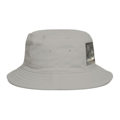 Sleeping Cat Photo Bucket Hat — Cute Cozy Cat Lover Accessory