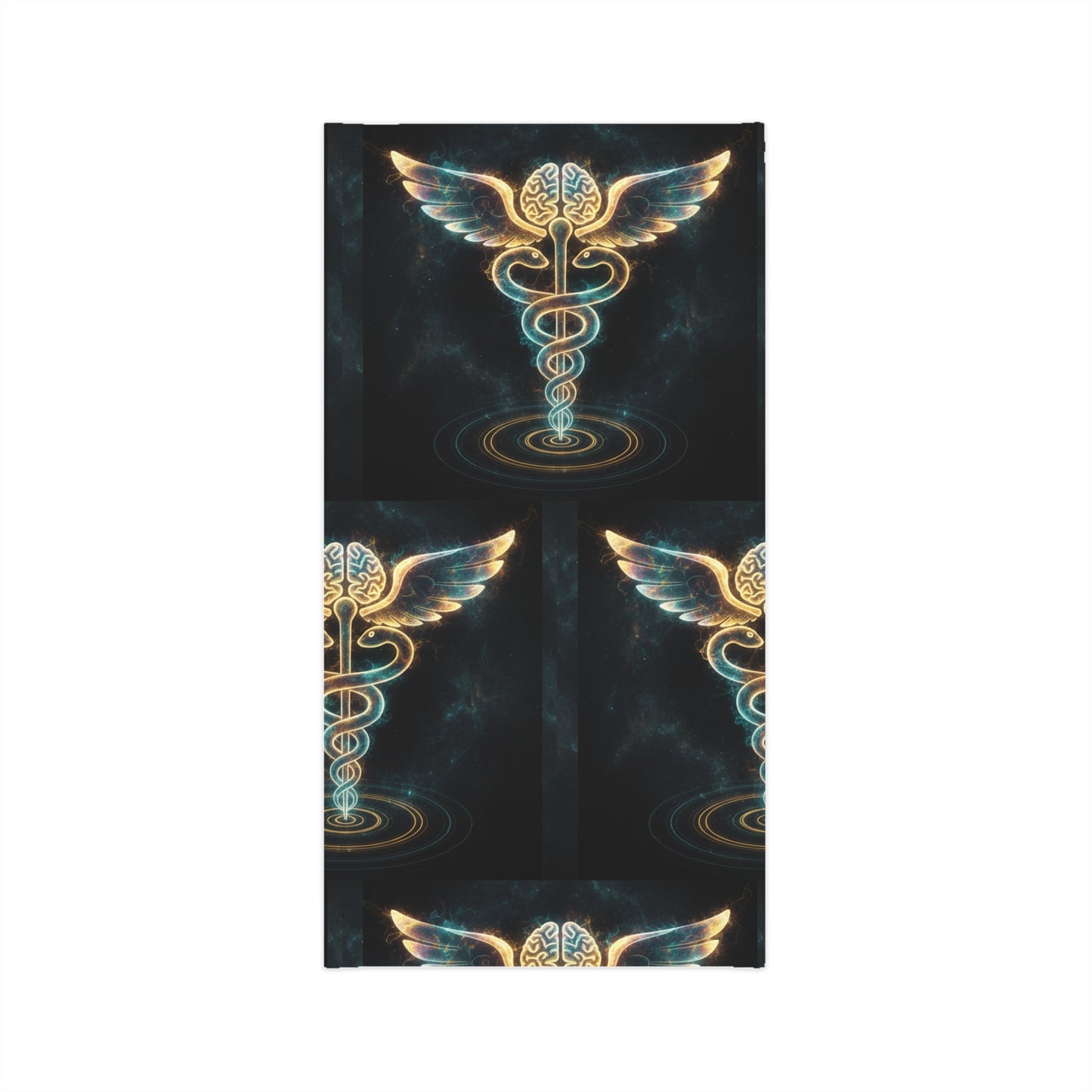 Winged Caduceus Brain Neck Gaiter, Medical Symbol Scarf | Healthcare Staff Accessory
