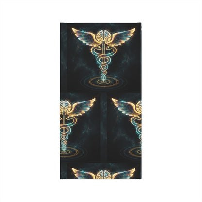 Winged Caduceus Brain Neck Gaiter, Medical Symbol Scarf | Healthcare Staff Accessory
