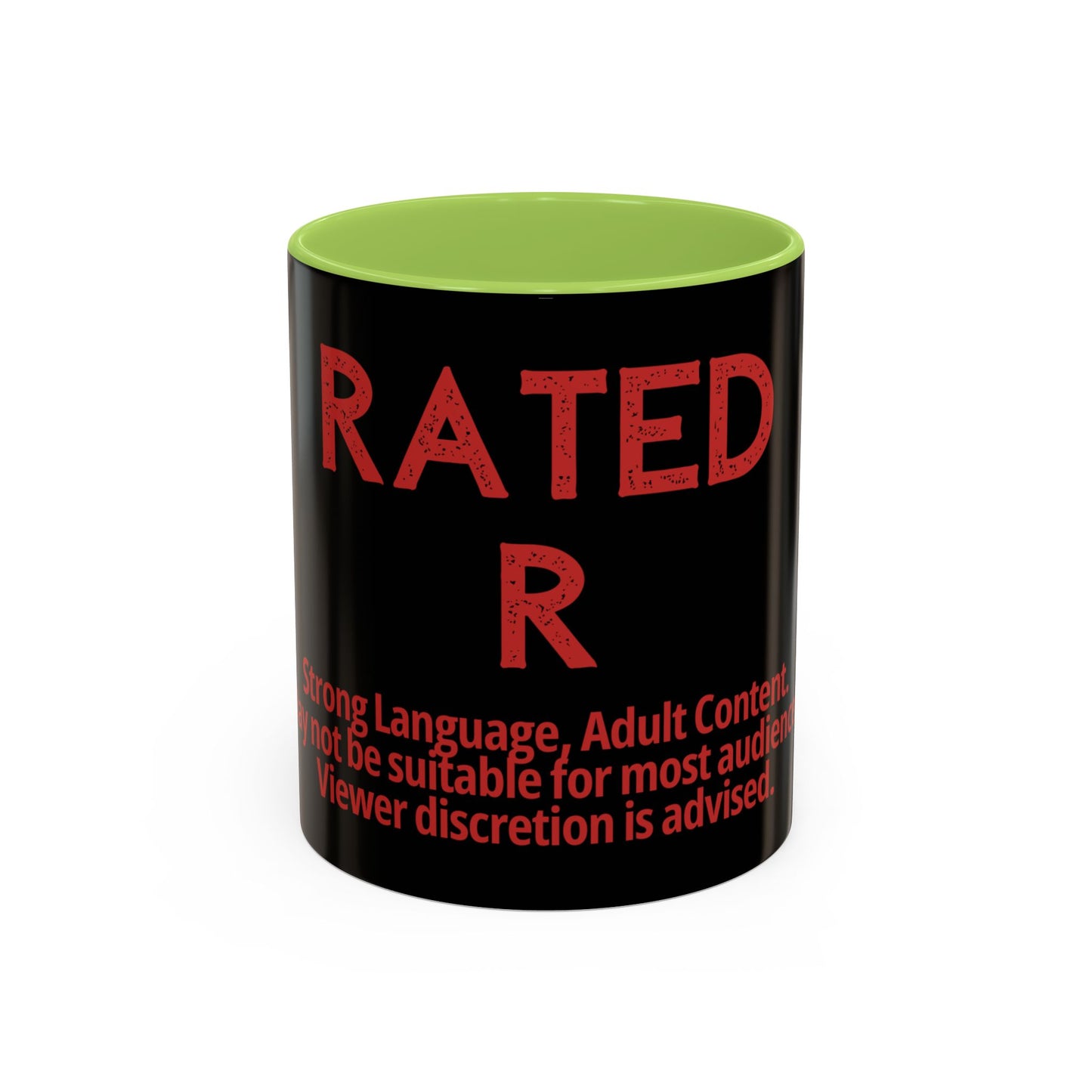 Rated R Warning Text Mug | Accent Coffee Mug 11oz 15oz