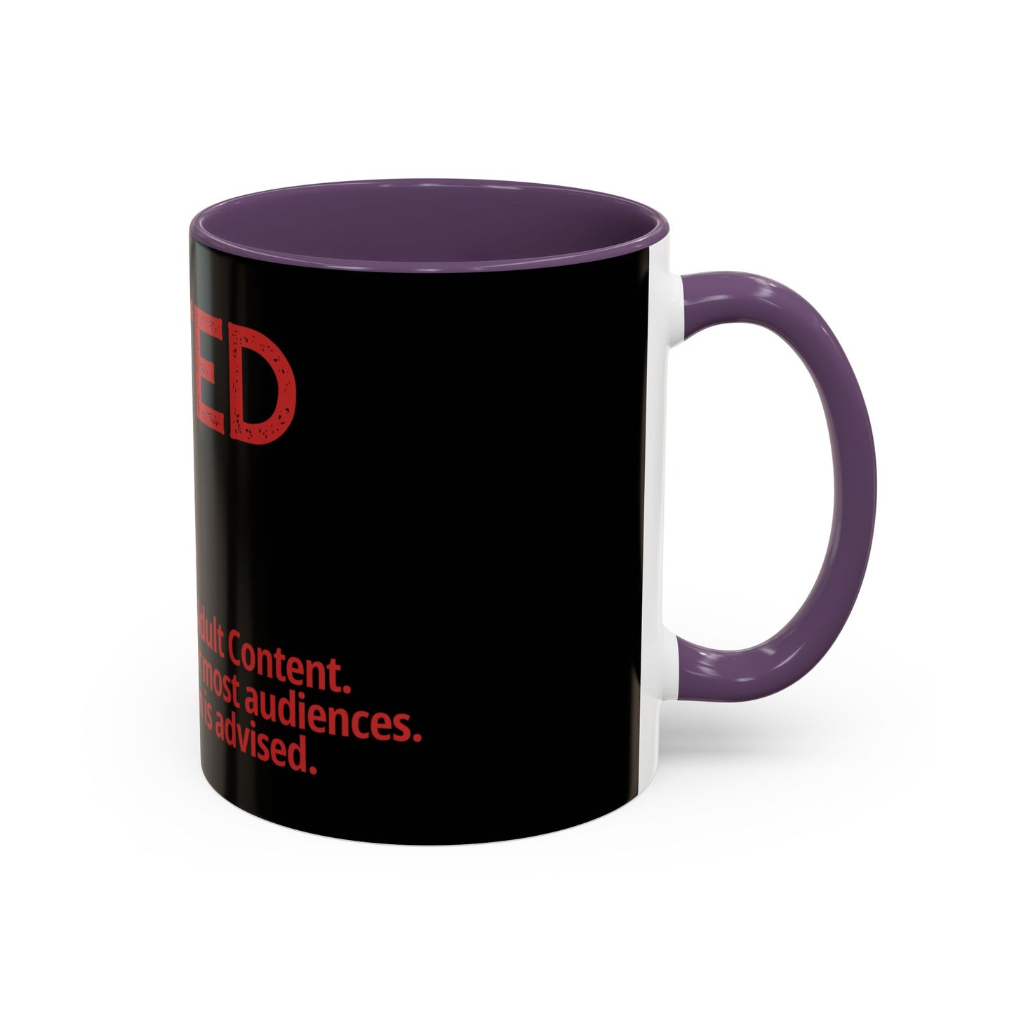Rated R Warning Text Mug | Accent Coffee Mug 11oz 15oz