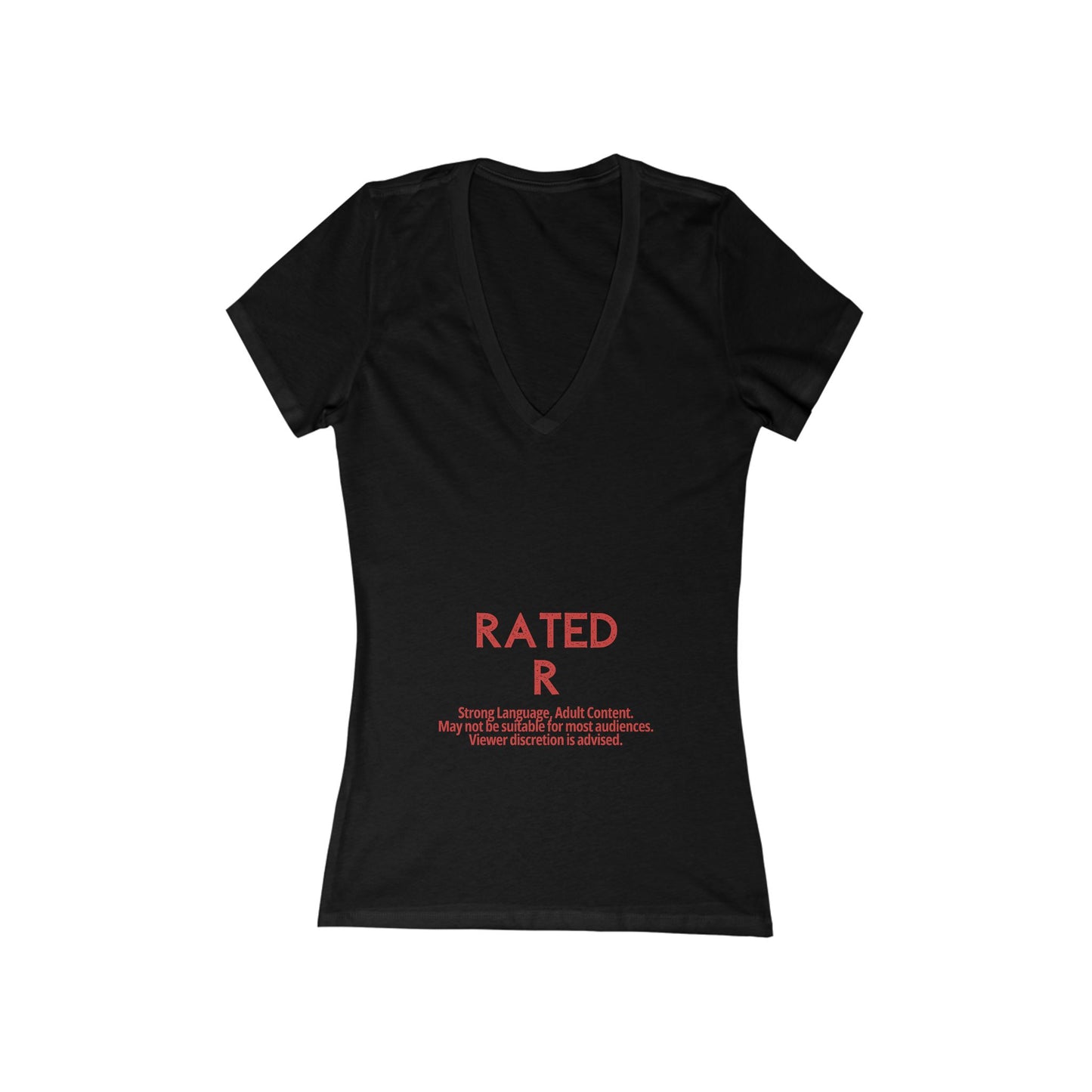 Rated R Deep V-Neck Tee — Women's Graphic V-Neck Shirt