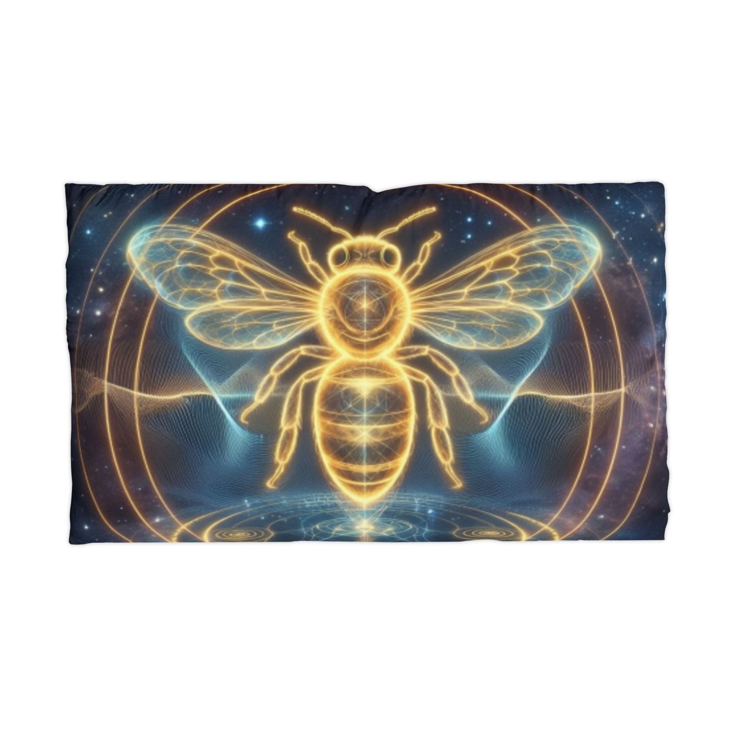 Bee Glow Pillowcase — Mystical Golden Bee Microfiber Pillowcase