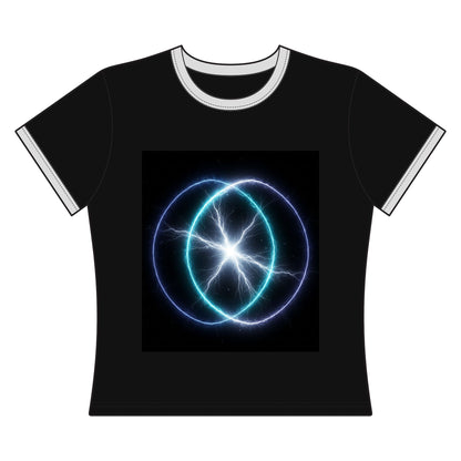 Electric Venn Tee — Neon Lightning Graphic Ringer Shirt