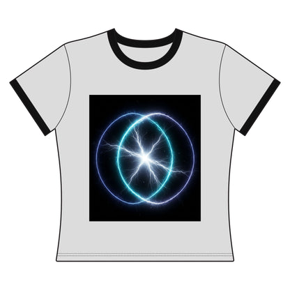 Electric Venn Tee — Neon Lightning Graphic Ringer Shirt