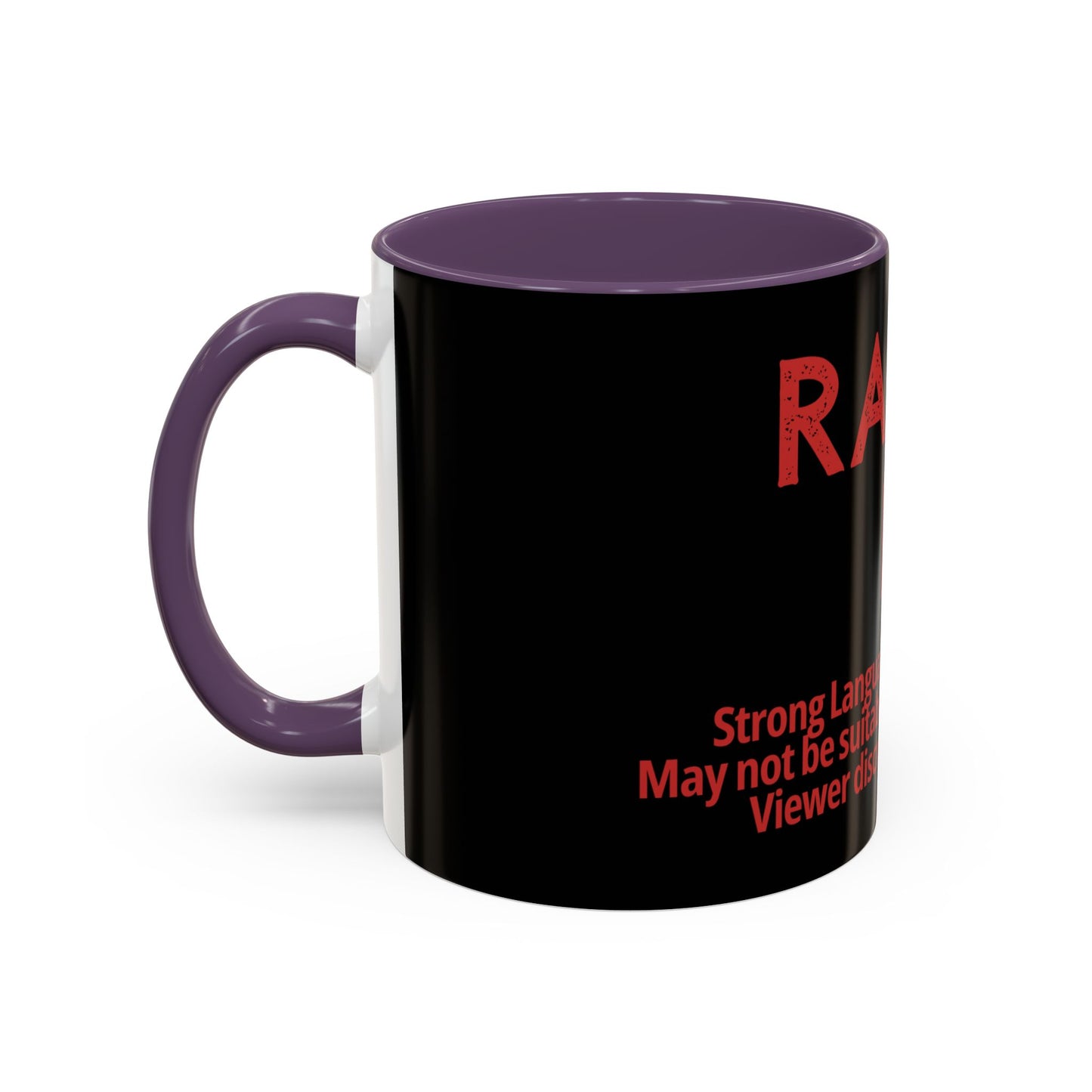 Rated R Warning Text Mug | Accent Coffee Mug 11oz 15oz