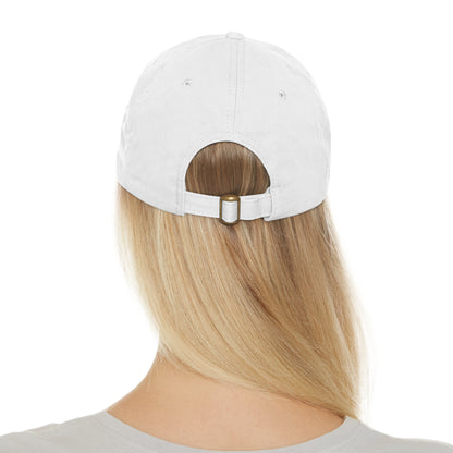 Energy Wave Dad Hat — Round Leather Patch Cap