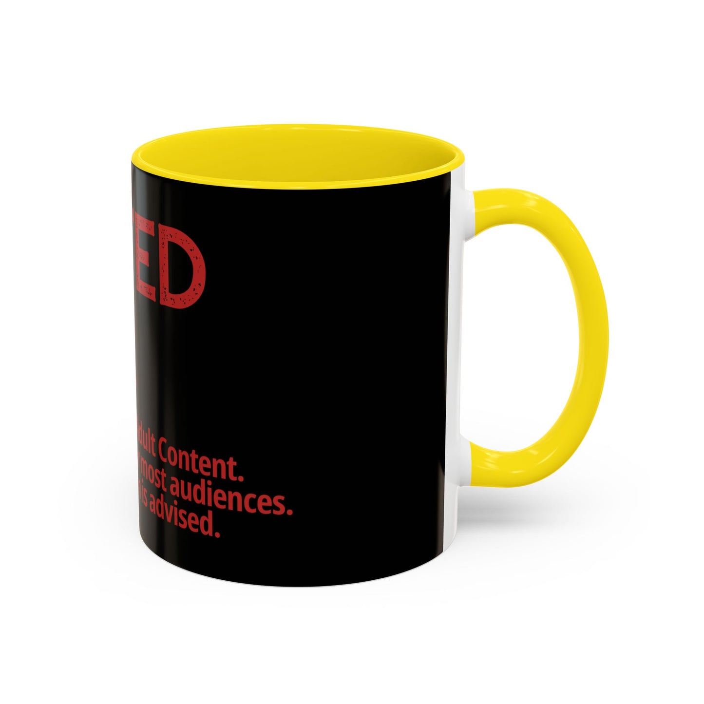 Rated R Warning Text Mug | Accent Coffee Mug 11oz 15oz