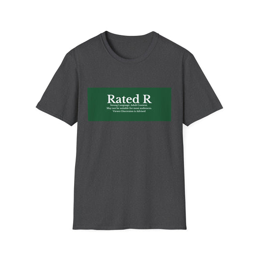 Rated R T-Shirt | Green Label Text Box Graphic