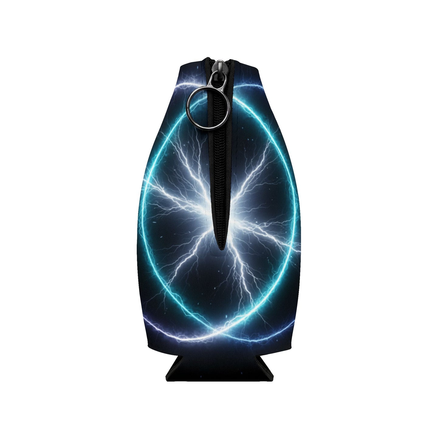 Electric Plasma Zip-Up Bottle Cooler Sleeve — Insulated Can & Bottle Koozie