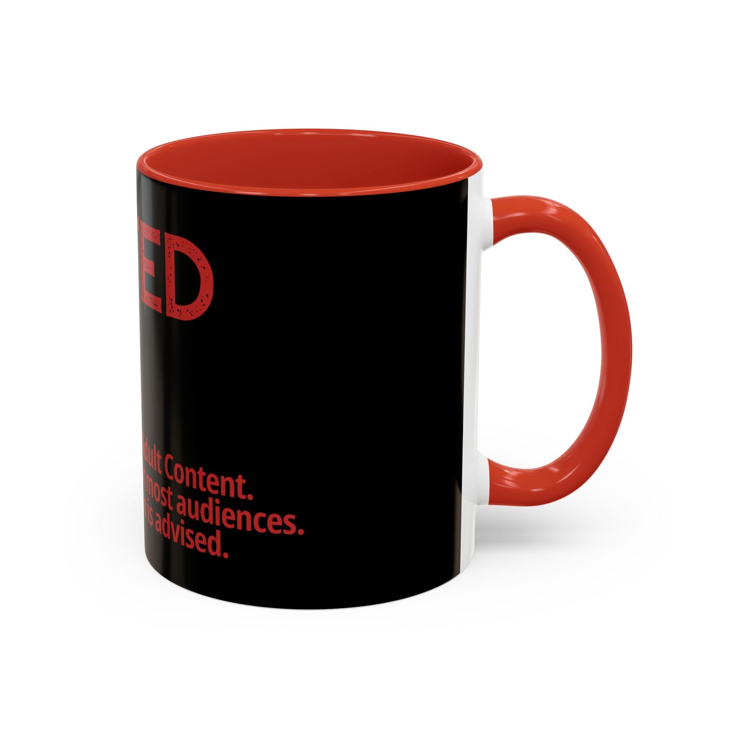 Rated R Warning Text Mug | Accent Coffee Mug 11oz 15oz