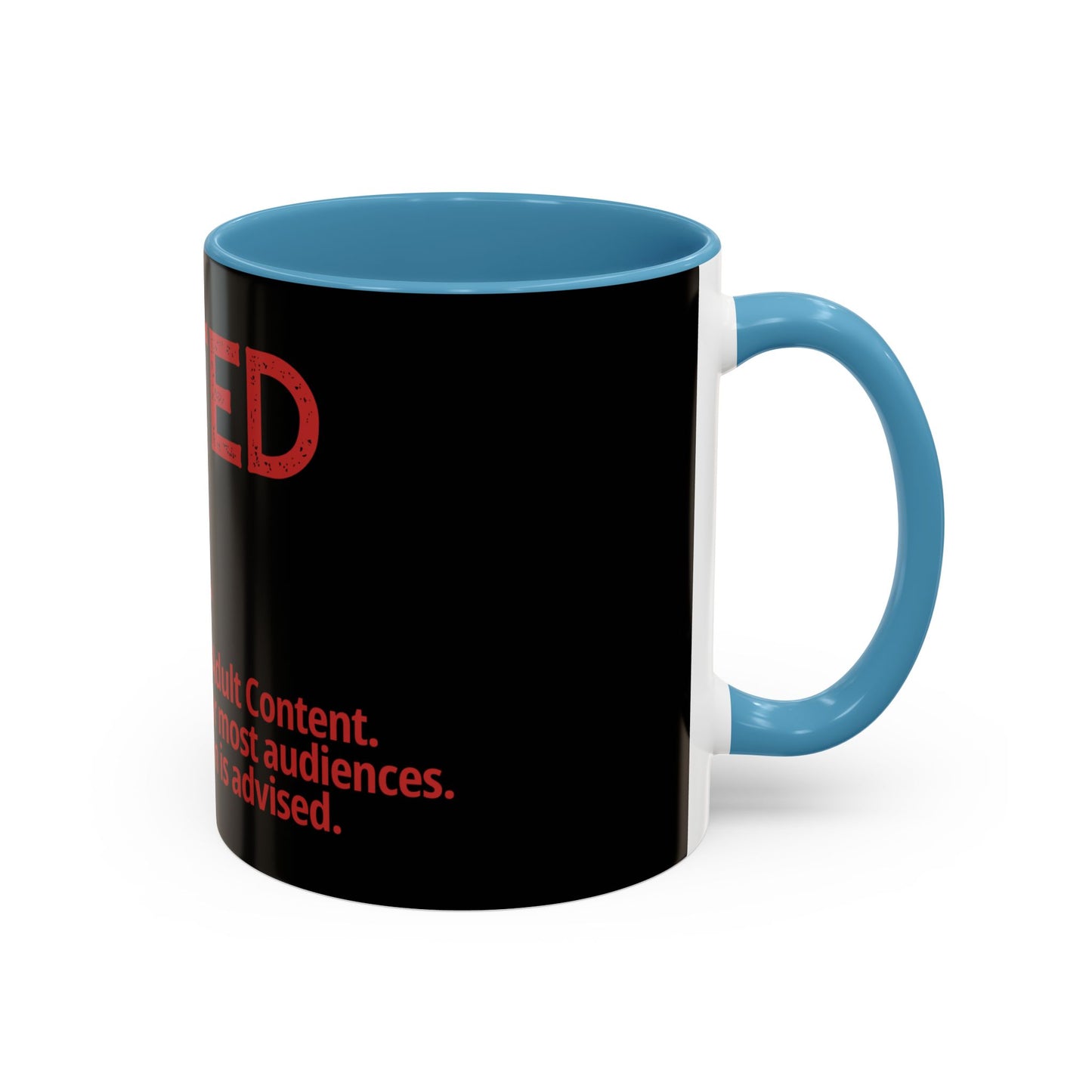 Rated R Warning Text Mug | Accent Coffee Mug 11oz 15oz