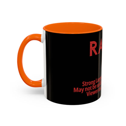 Rated R Warning Text Mug | Accent Coffee Mug 11oz 15oz