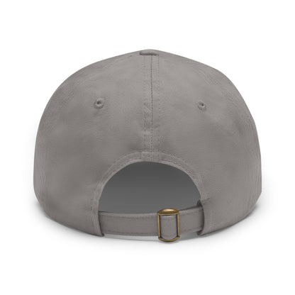 Energy Wave Dad Hat — Round Leather Patch Cap