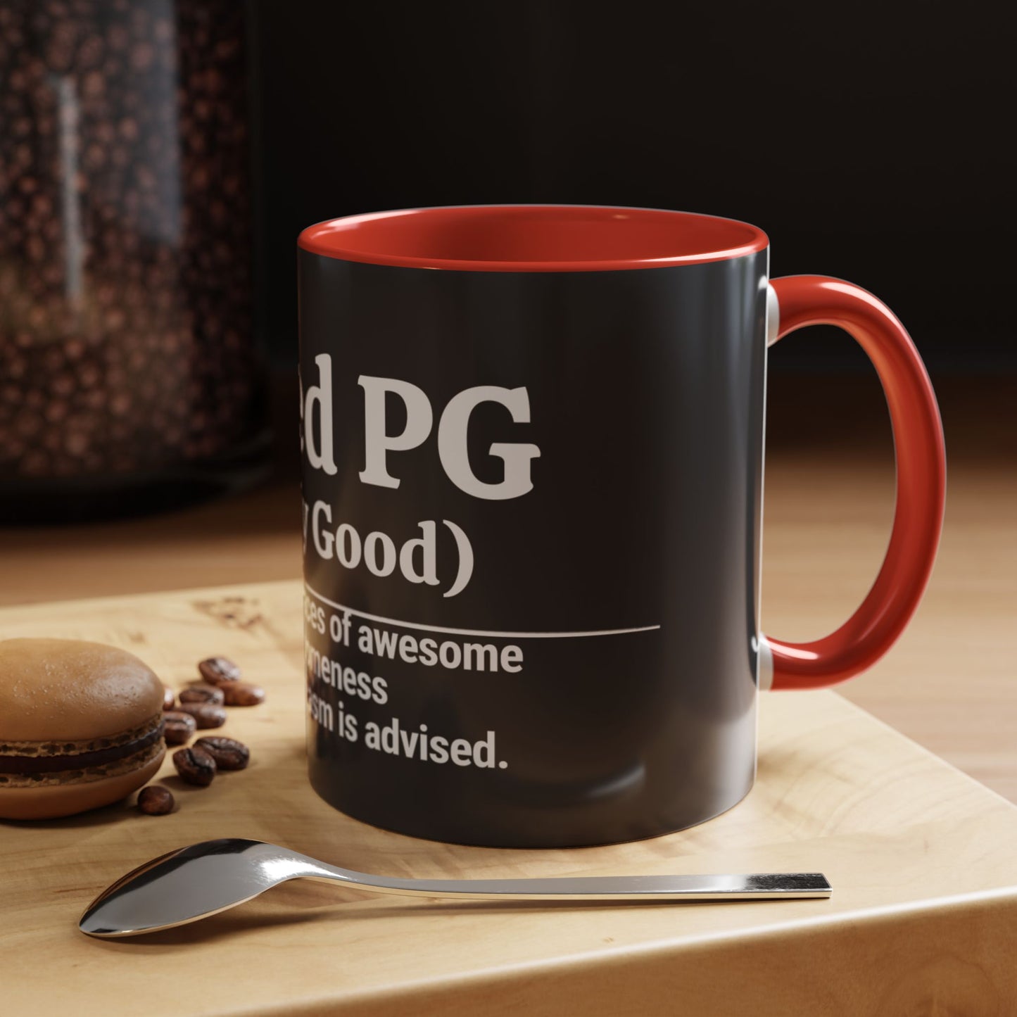 Rated PG (Pretty Good) Accent Coffee Mug — 'Pretty Good' Ceramic Coffee Mug (11/15oz)