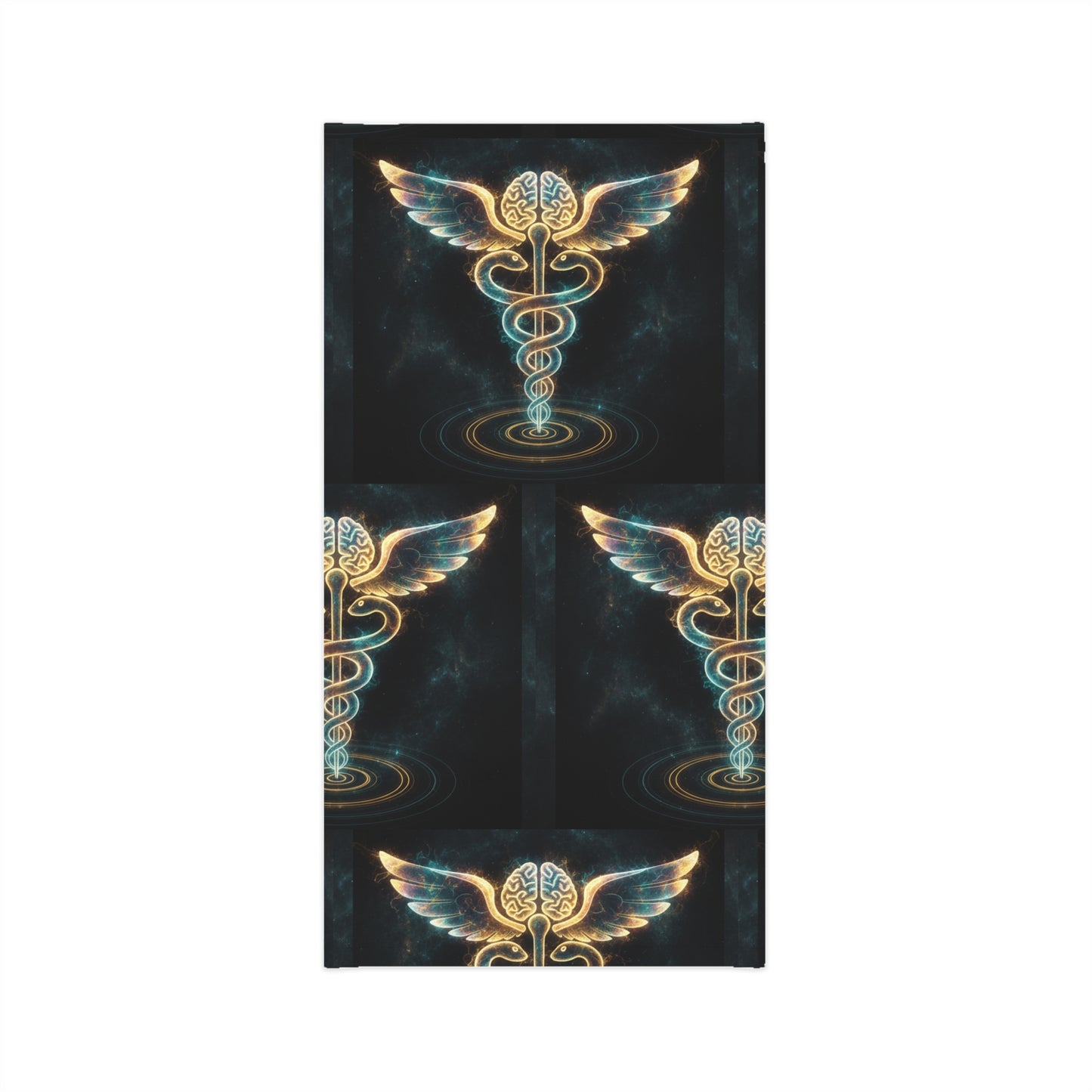 Winged Caduceus Brain Neck Gaiter, Medical Symbol Scarf | Healthcare Staff Accessory