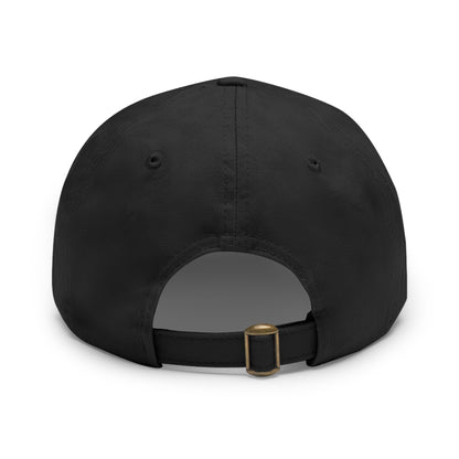 Energy Wave Dad Hat — Round Leather Patch Cap