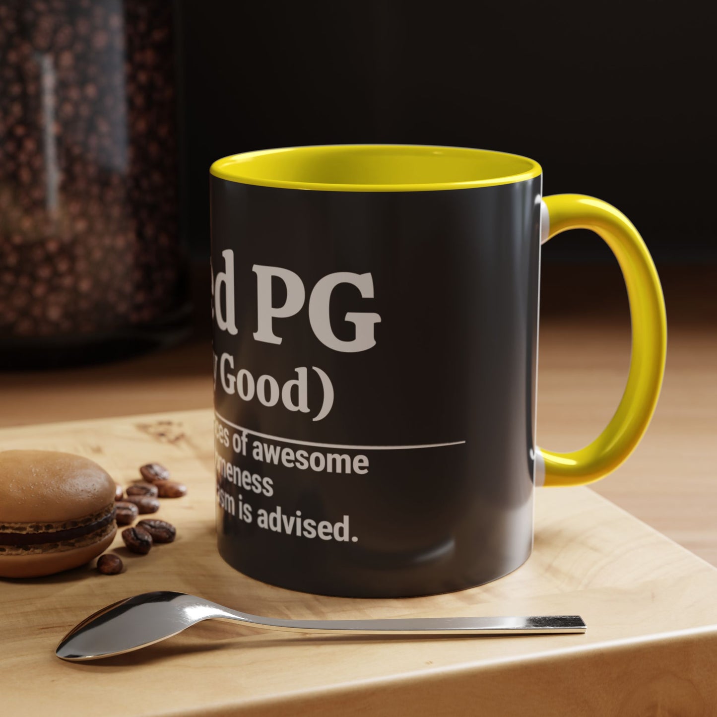 Rated PG (Pretty Good) Accent Coffee Mug — 'Pretty Good' Ceramic Coffee Mug (11/15oz)