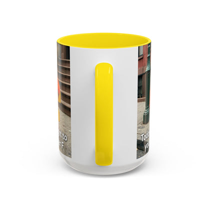 Humor Accent Coffee Mug — "Some days are brought to you by the letter F"
