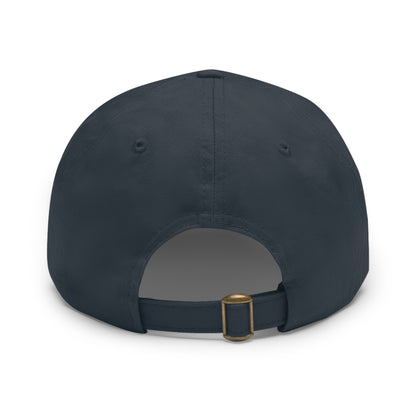 Energy Wave Dad Hat — Round Leather Patch Cap