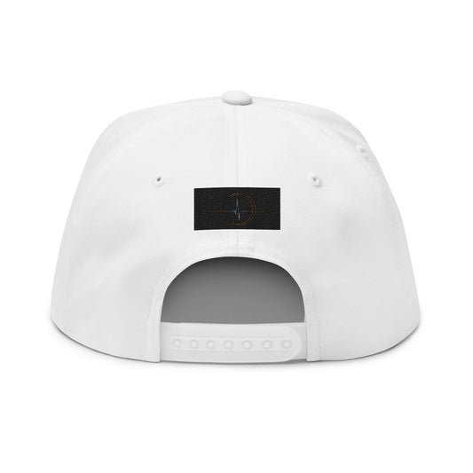 "Vibe with the Beat of Life" Embroidered Flat Bill - Hat