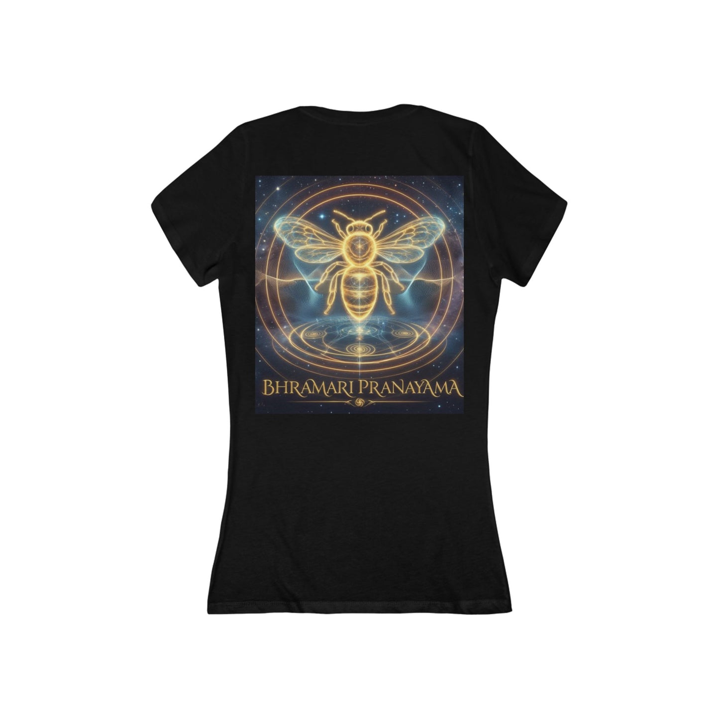 Bhramari Pranayama Bee V-Neck Tee — Women's Yoga & Meditation Shirt