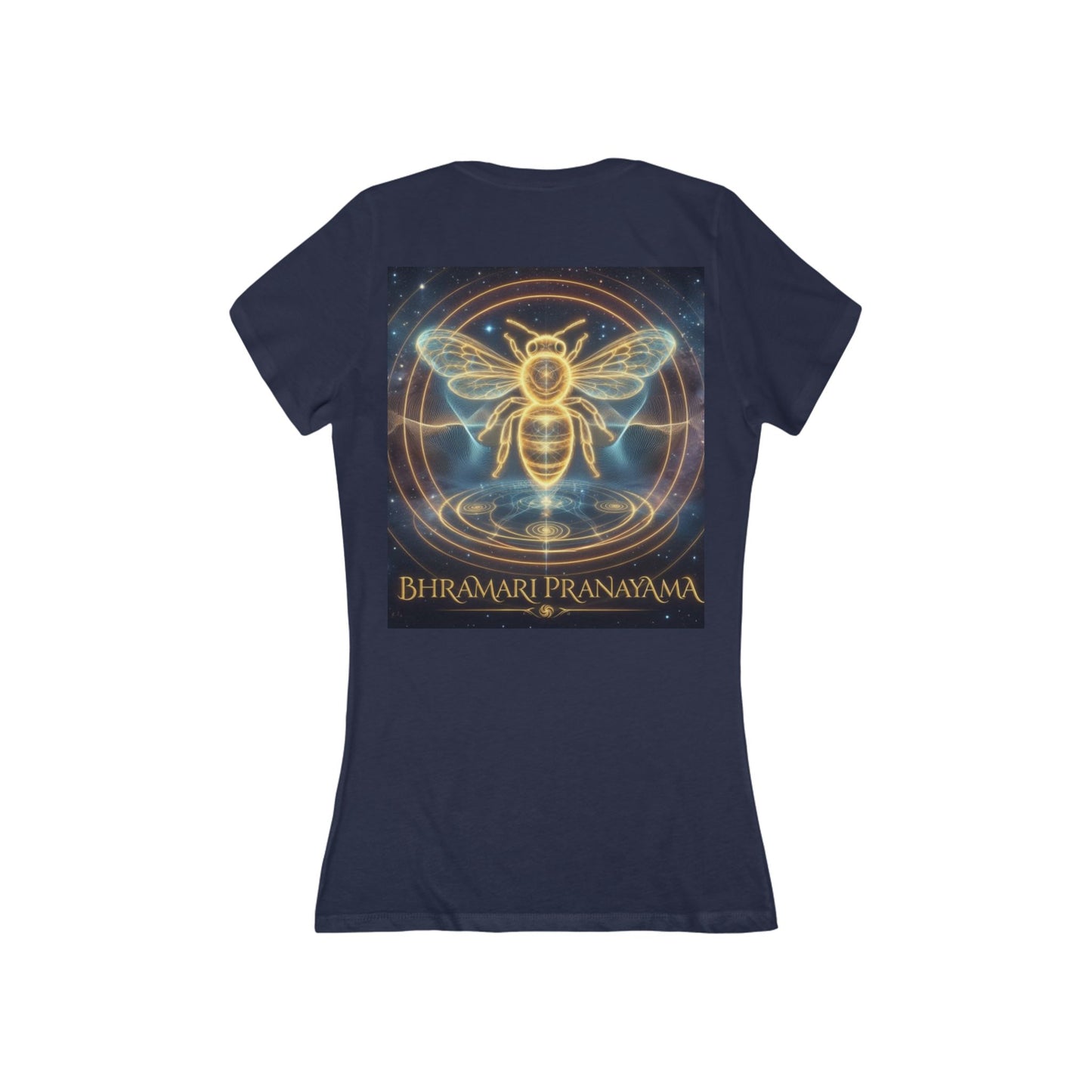 Bhramari Pranayama Bee V-Neck Tee — Women's Yoga & Meditation Shirt