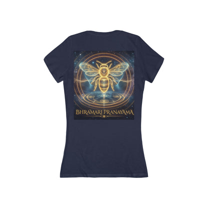 Bhramari Pranayama Bee V-Neck Tee — Women's Yoga & Meditation Shirt