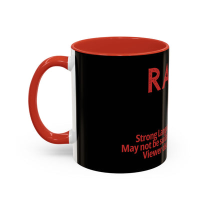 Rated R Warning Text Mug | Accent Coffee Mug 11oz 15oz