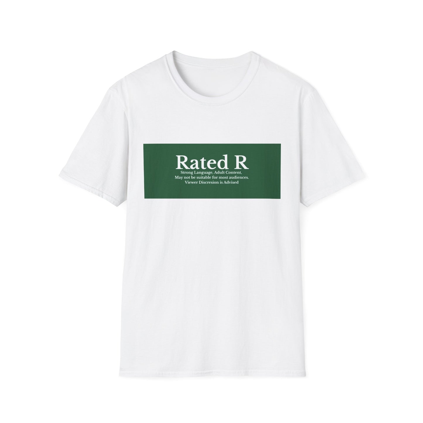 Rated R T-Shirt | Green Label Text Box Graphic