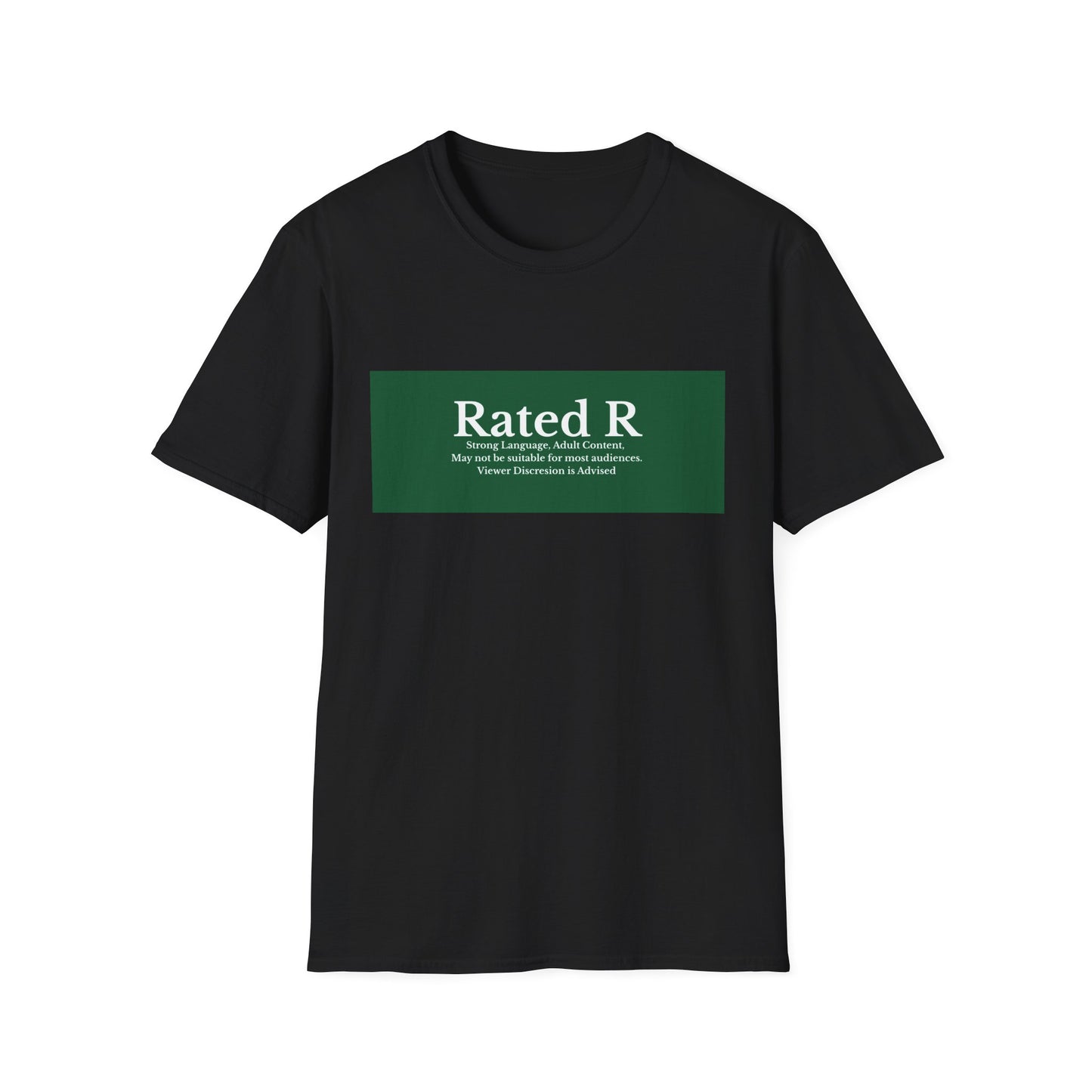 Rated R T-Shirt | Green Label Text Box Graphic