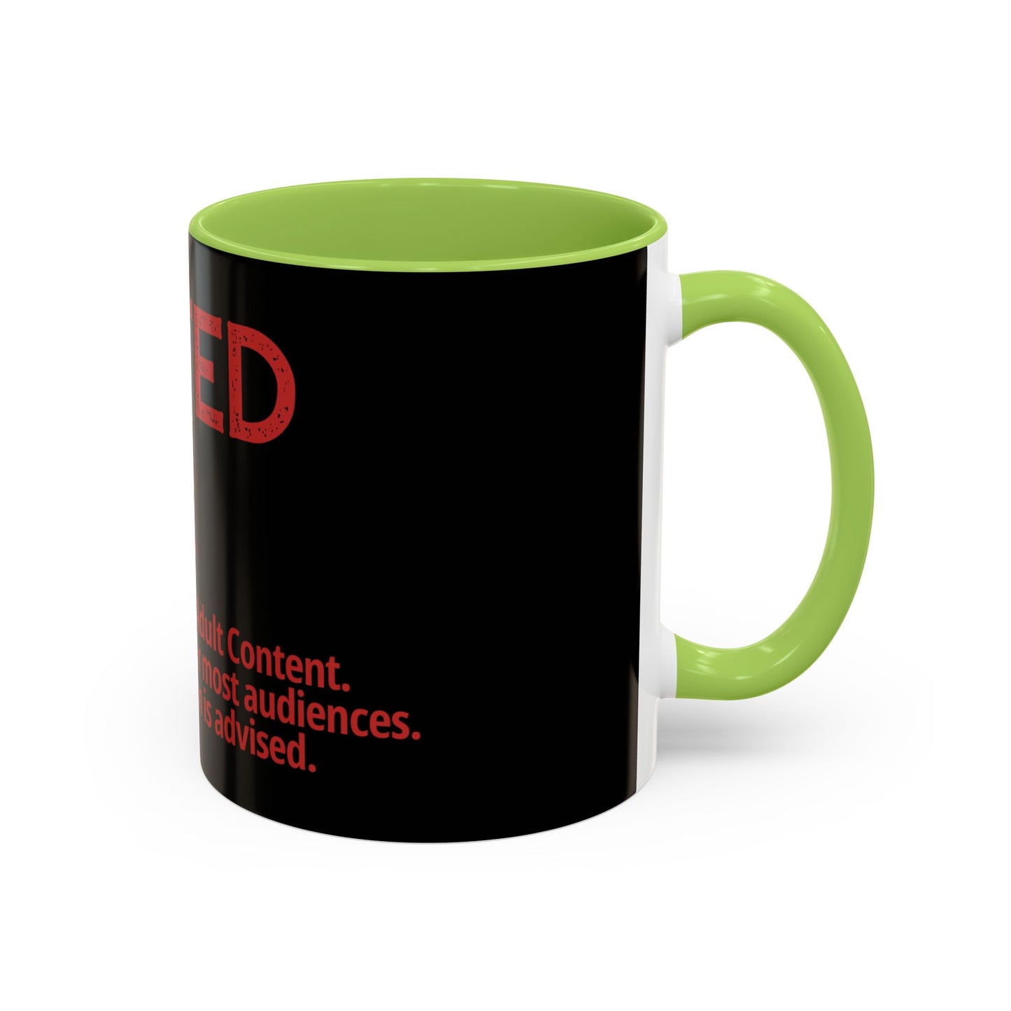 Rated R Warning Text Mug | Accent Coffee Mug 11oz 15oz