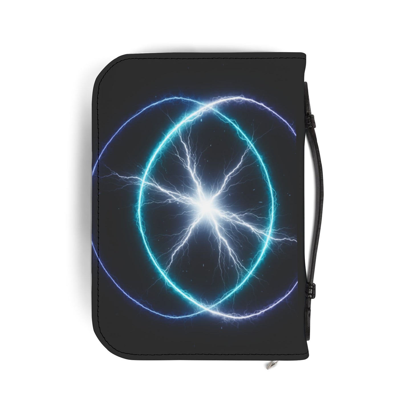Bible Cover - Electric Blue Halo Zippered Bible Case
