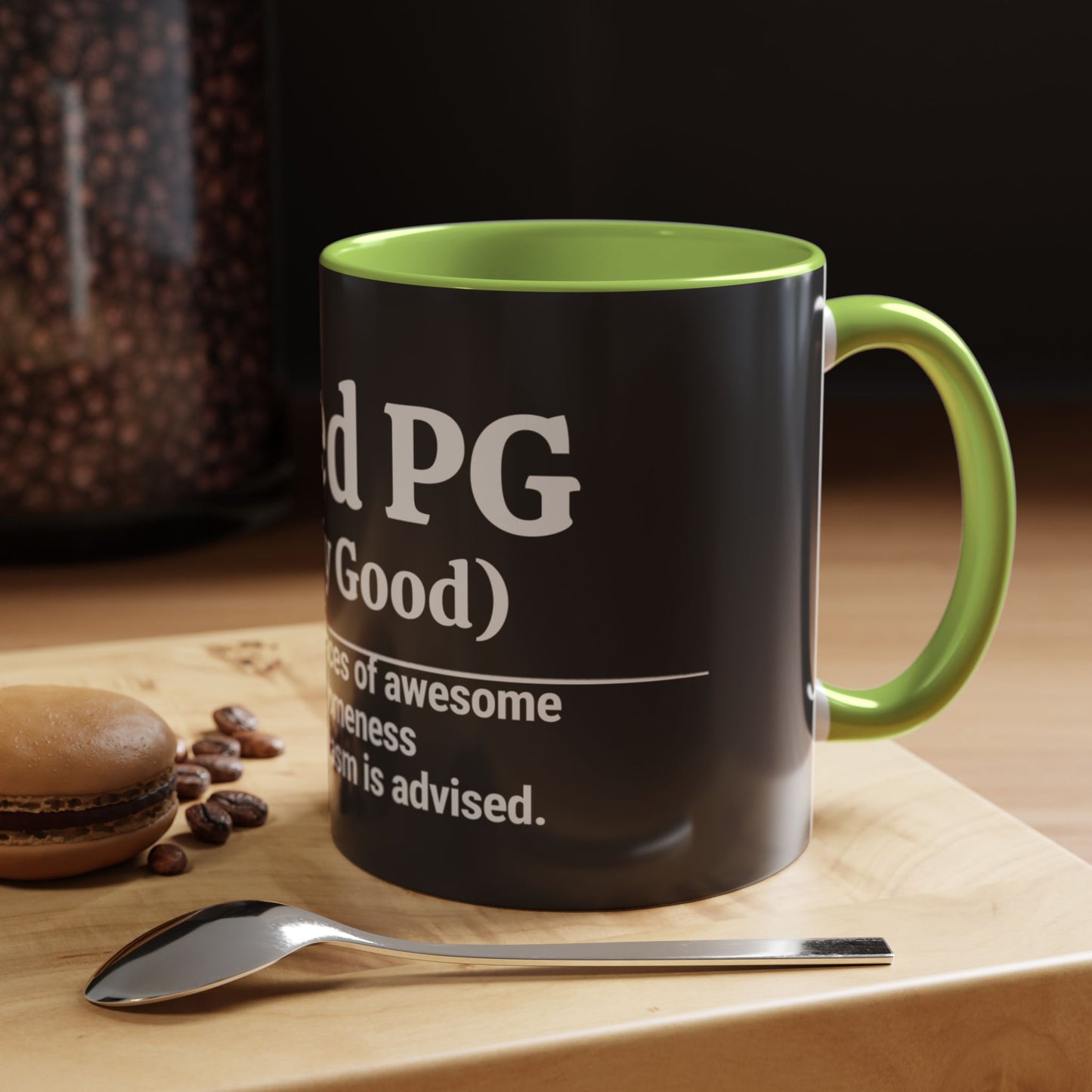 Rated PG (Pretty Good) Accent Coffee Mug — 'Pretty Good' Ceramic Coffee Mug (11/15oz)